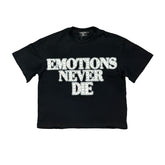 Mixed Emotions Black ‘End’ Rhinestone Tee