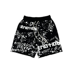 Mixed Emotions Black “Graffiti” Shorts