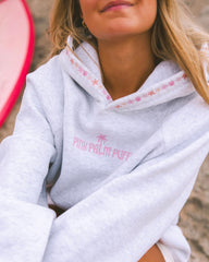 “Chase the Sun” Relaxed Hoodie in Heather Cloud