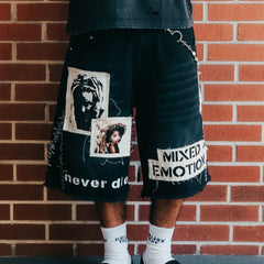 Mixed Emotions Black “Chaos” Carpenter Shorts
