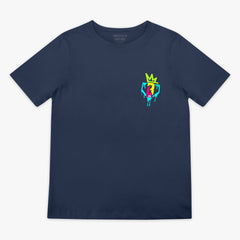 Graffiti Crown Youth Tee - Navy