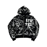 MIXED EMOTION Black “Graffiti” Hoodie