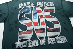 Rare Peace Midnight Fade Rhinestone Graphic Streetwear Tee