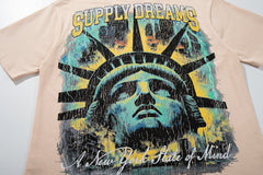 Supply Icon Crystal Logo Vintage Oversized T-Shirt