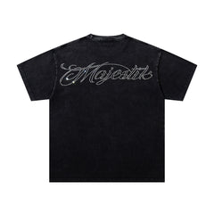 Majestik “Gridiron Champion” Bulldog Vintage Tee(Black)