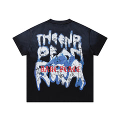Rare Peace Sunwashed Rhinestone Vintage Streetwear Graphic Tee