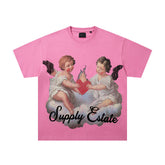 Supply Street Theory Rhinestone Graphic Oversized Tee