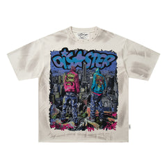 BKYS Crystal Portrait Vintage Fade Street Style Graphic T-Shirt