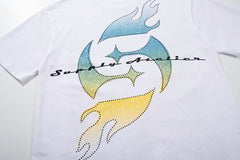 Supply Street Ritual Rhinestone Graphic Oversized Tee