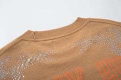 Supply Urban Code Rhinestone Graphic Oversized T-Shirt