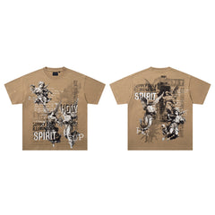 Supply Chapter Rhinestone Graphic Oversized Street Tee
