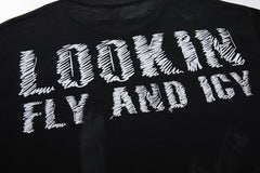 BKYS Vintage Sparkle Portrait Print Relaxed Urban Graphic Tee