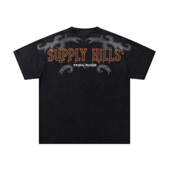 Supply Avenue Rhinestone Graphic Oversized Tee