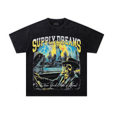 Supply Street Archive Rhinestone Graphic Oversized Tee