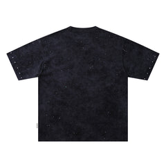 BKYS Vintage Portrait Rhinestone Graphic Loose Streetwear T-Shirt