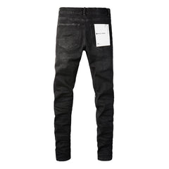 Purple Jeans Black New Mens Personality Fashion Ripped Jeans 9035