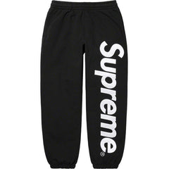Supreme Satin Appliqué Sweatpants - Black