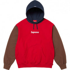 Supreme Colorblock Vertical Logo Hoodie