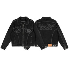 Broken Planet Embroidered Logo Denim Jacket
