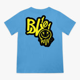 Retro Graffiti Youth Tee - Blue/Yellow