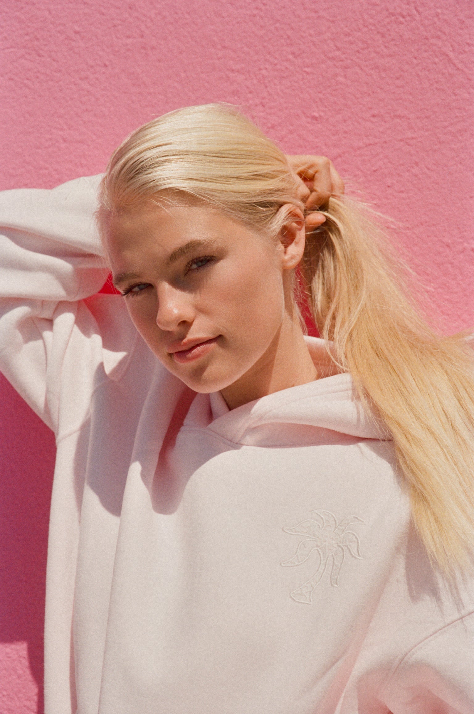"Lacy" Hoodie in Angel Pink