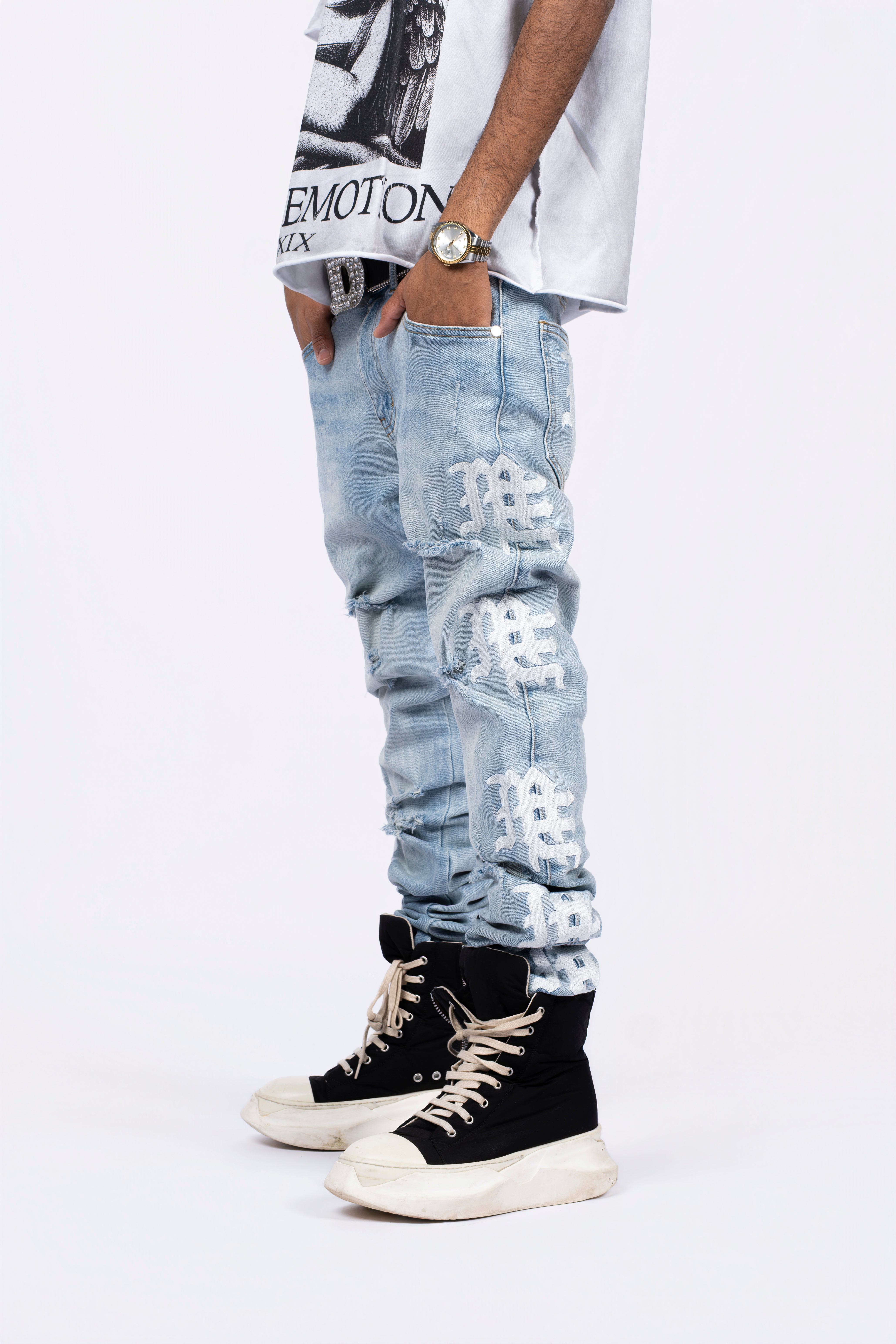 Mixed Emotions　‘Sea’ Monogram Denim