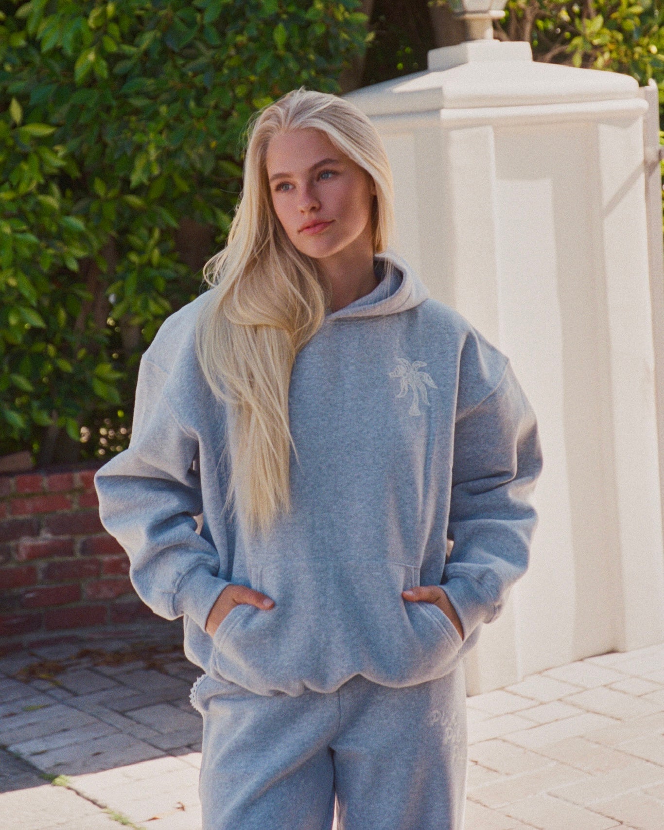"Lacy" Hoodie in Sky Grey