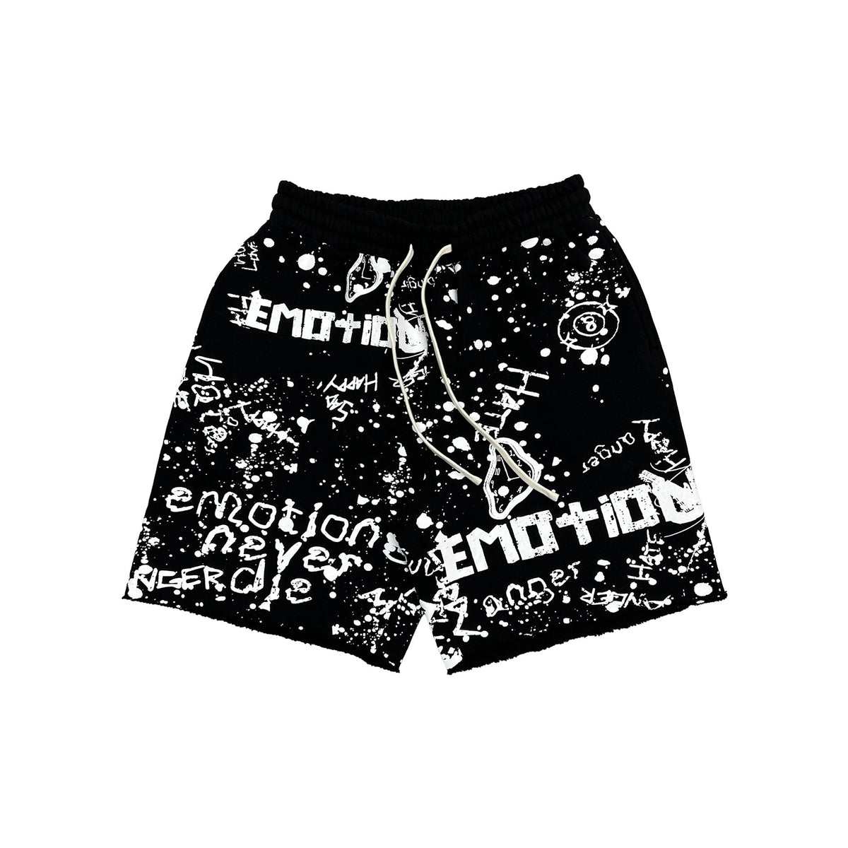 Mixed Emotions　Black “Graffiti” Shorts