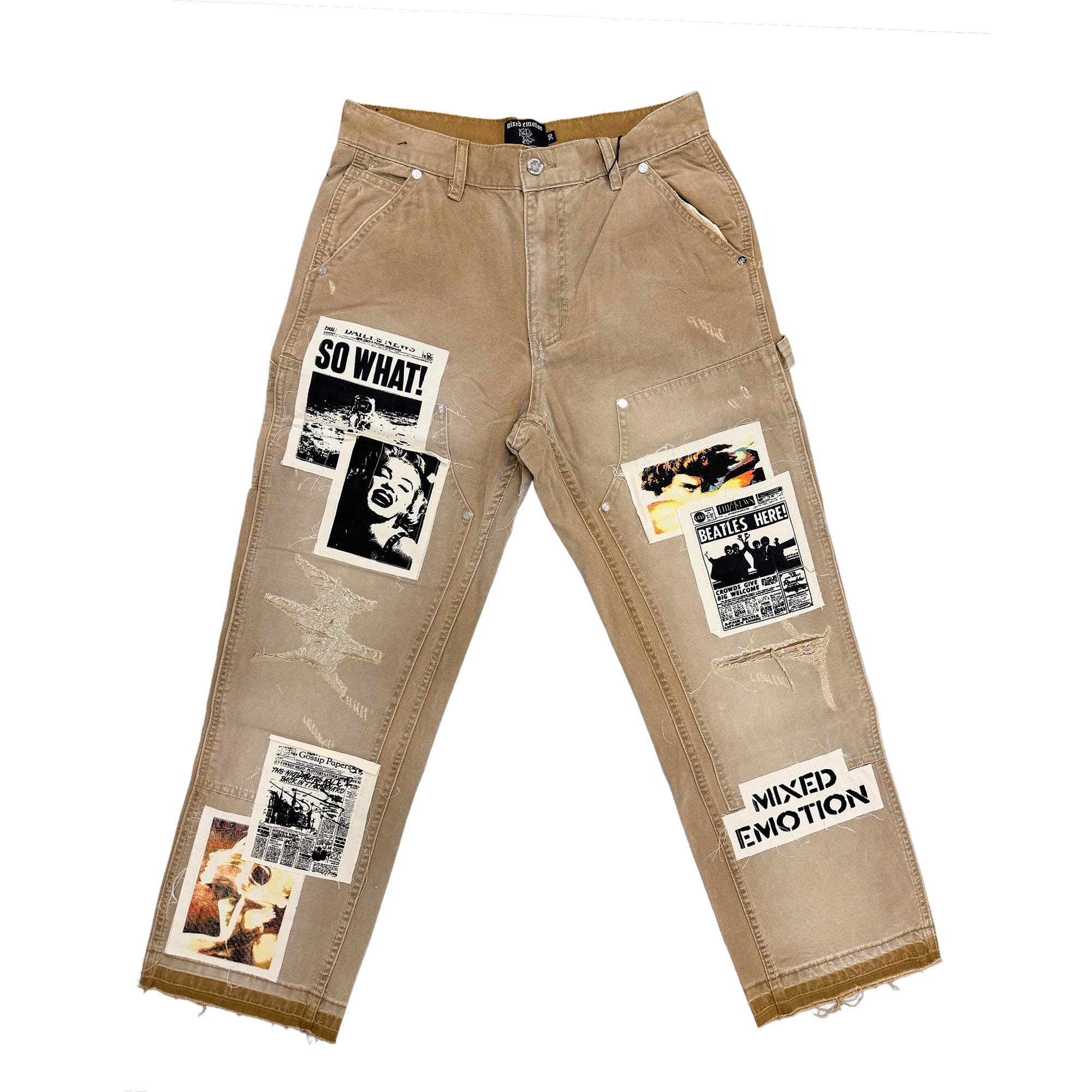 Mixed Emotions“Newspaper” Carpenter Pants