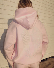 "Lacy" Hoodie in Angel Pink