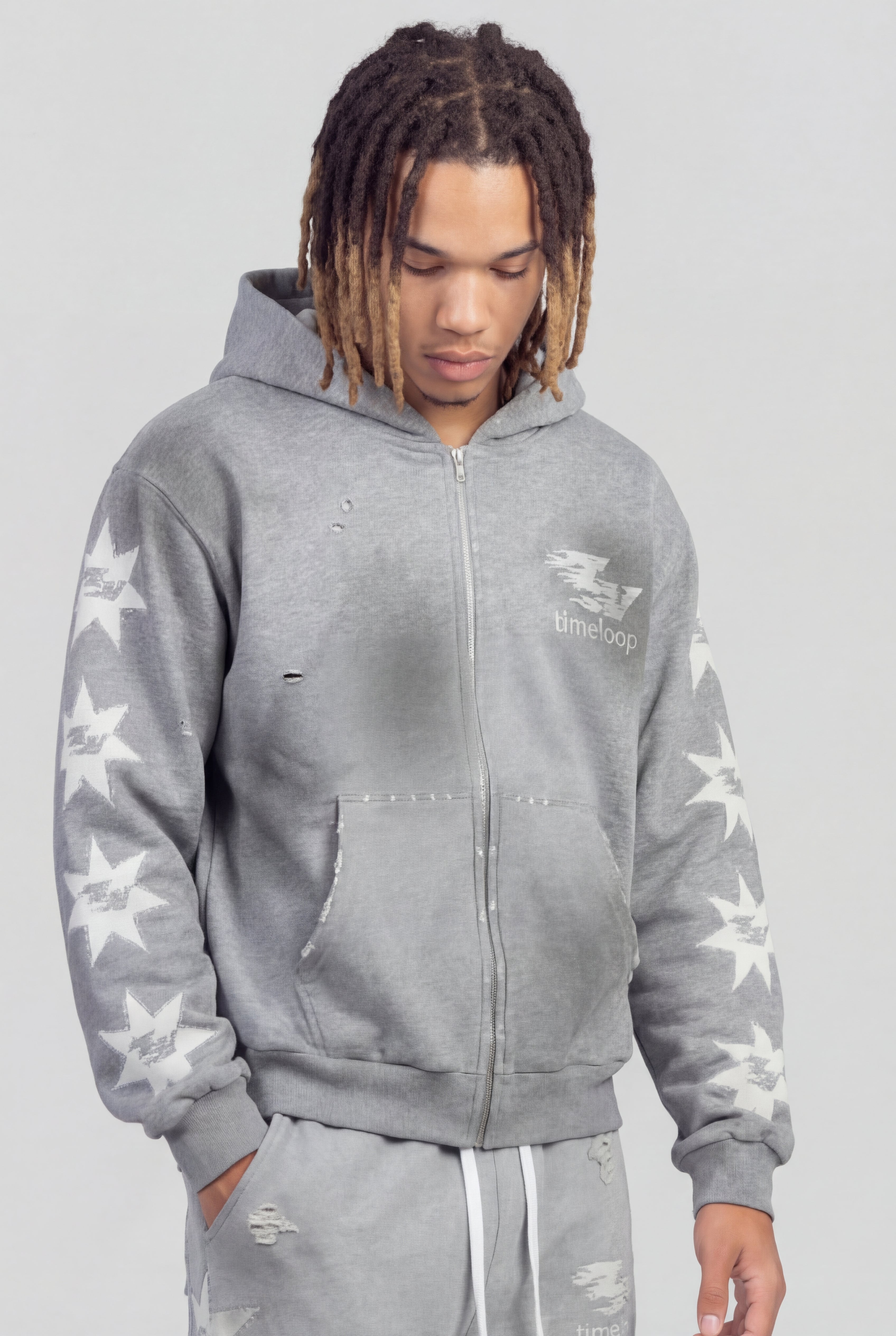 RHINESTONE STAR ZIPUP
