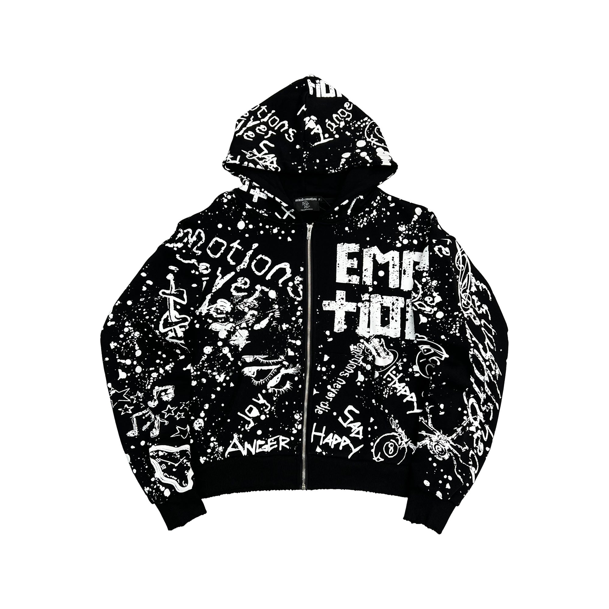 MIXED EMOTION Black “Graffiti” Hoodie