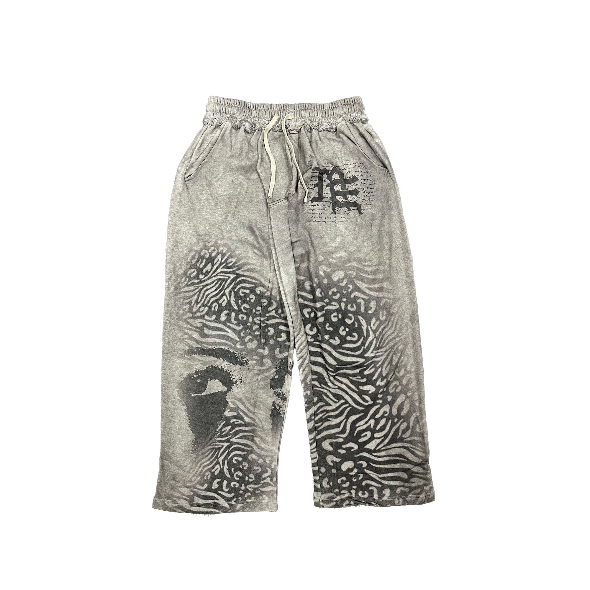 Mixed Emotions　Grey ‘Striped’ Sweatpants
