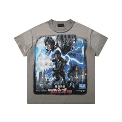 Rare Peace Vintage Aura Rhinestone Graphic Streetwear T-Shirt