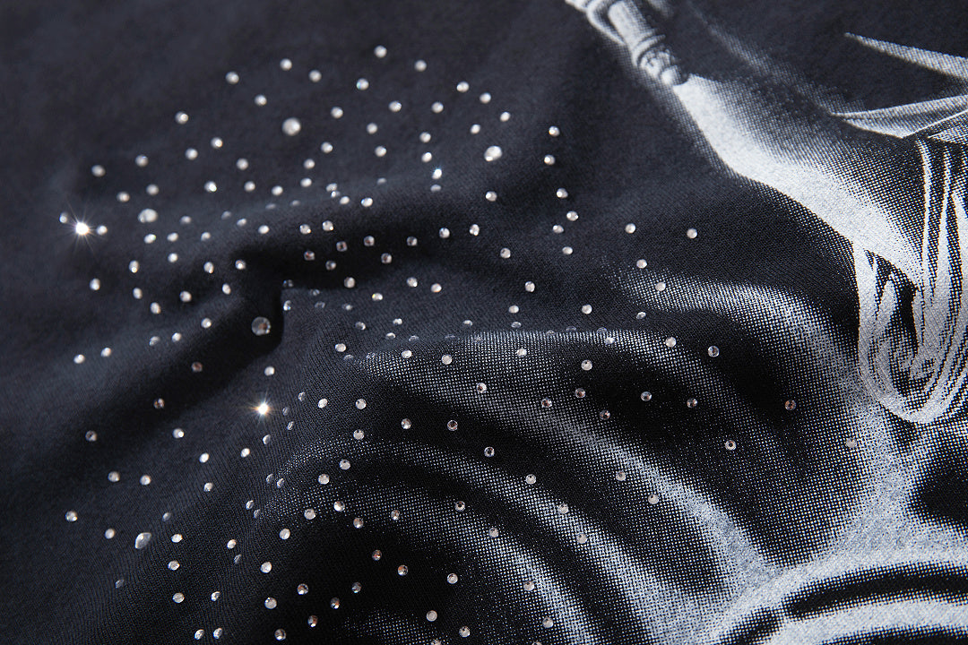 Rare Peace Vintage Mirage Crystal Graphic Oversized T-Shirt