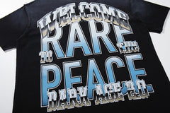 Rare Peace Heritage Washed Crystal Graphic Oversized T-Shirt