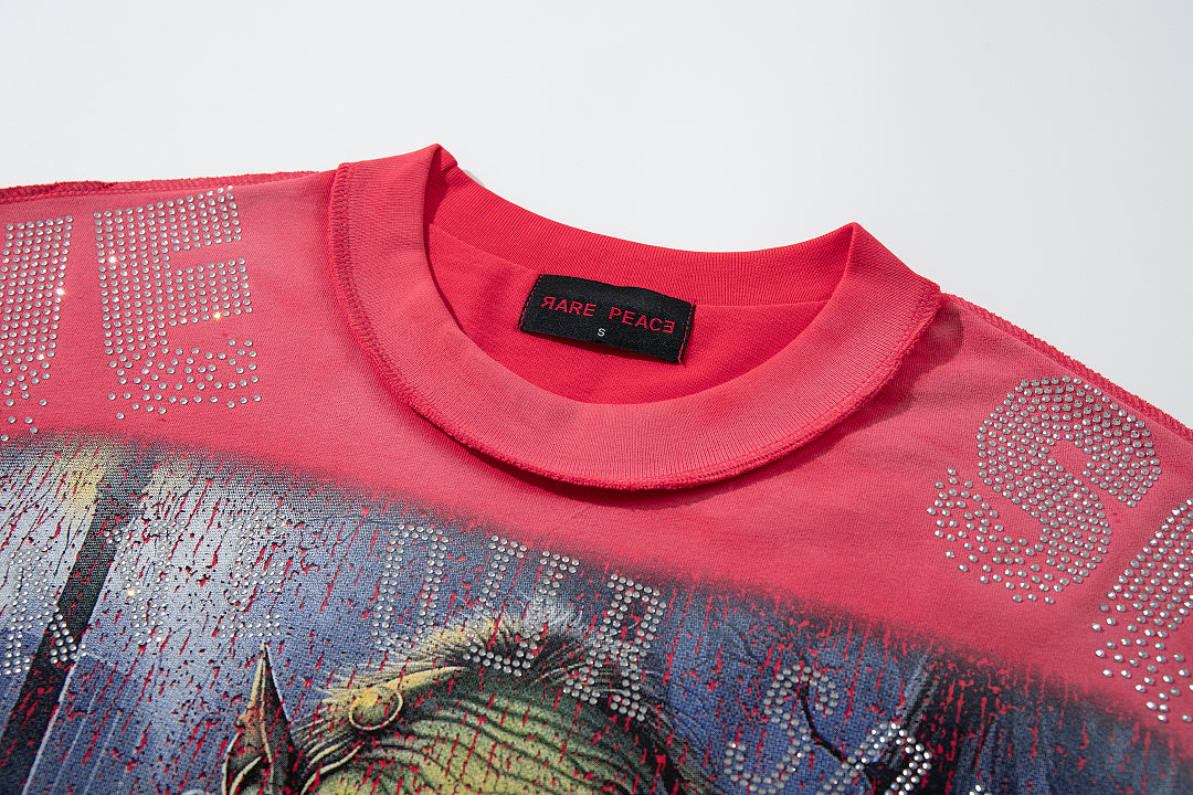 Rare Peace Coastal Echo Rhinestone Vintage Graphic Tee