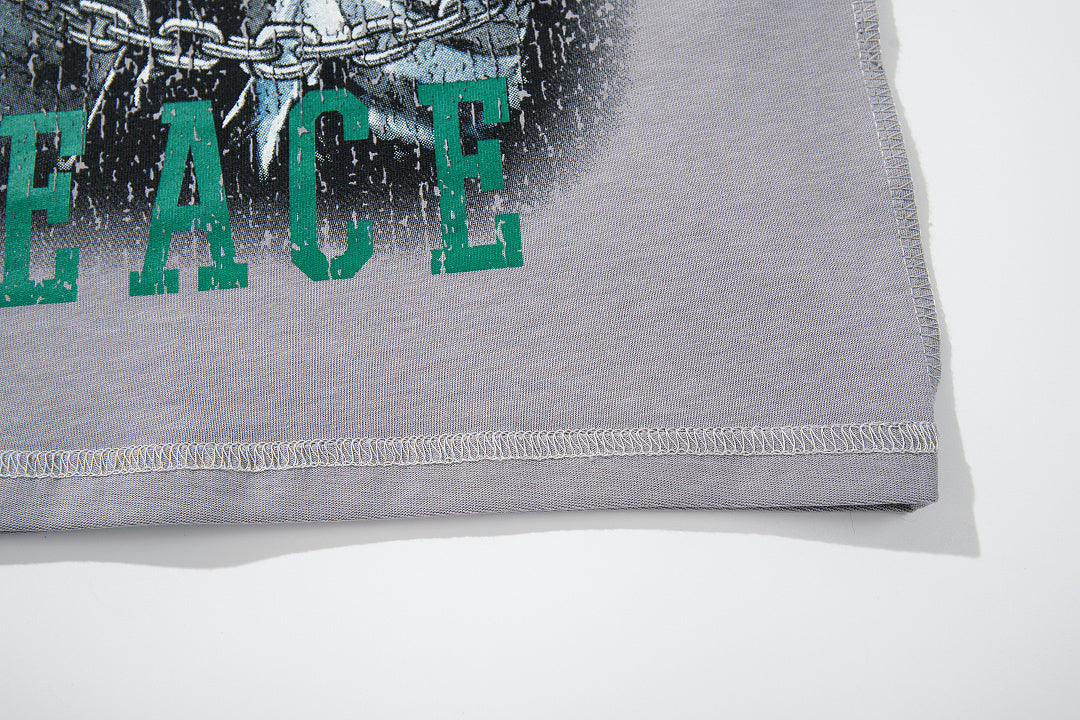 Rare Peace Retro Glow Rhinestone Oversized Graphic Tee