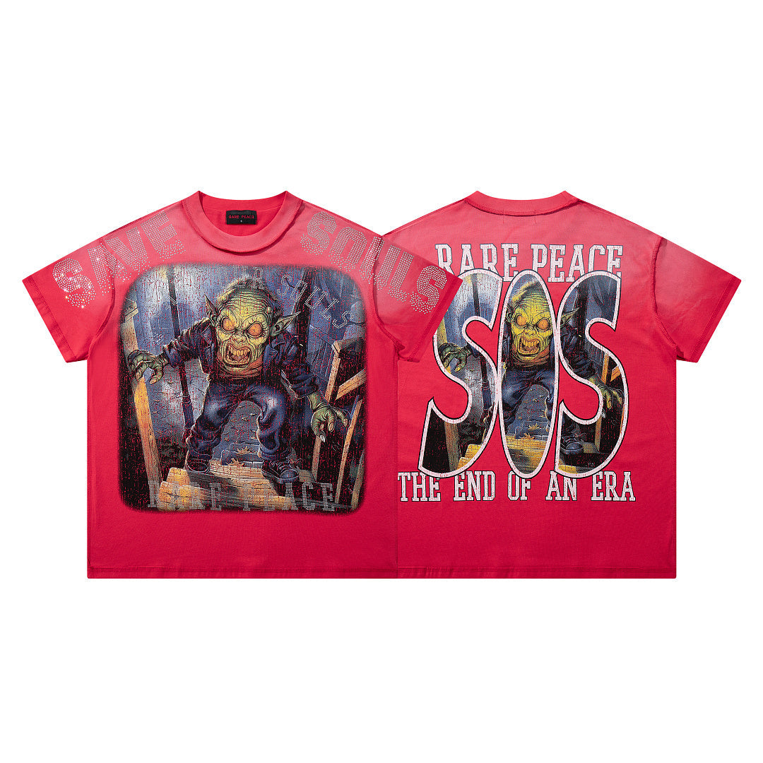 Rare Peace Coastal Echo Rhinestone Vintage Graphic Tee