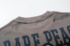 Rare Peace Vintage Dust Wash Crystal Graphic Street Tee