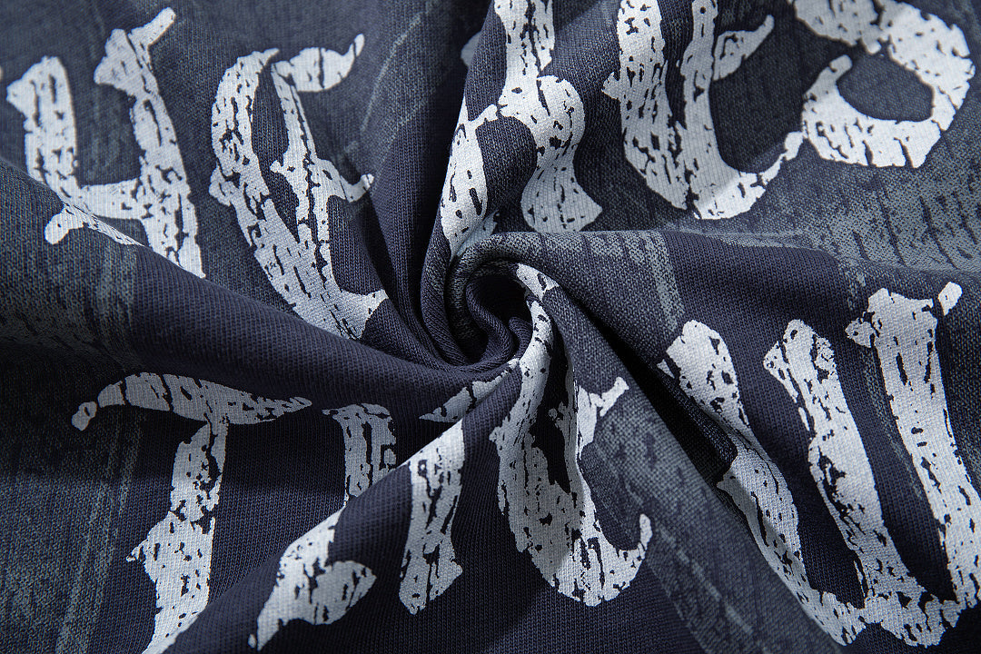 Rare Peace Coastal Distressed Crystal Graphic Oversized T-Shirt