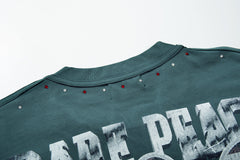 Rare Peace Desert Fade Rhinestone Graphic Streetwear Tee