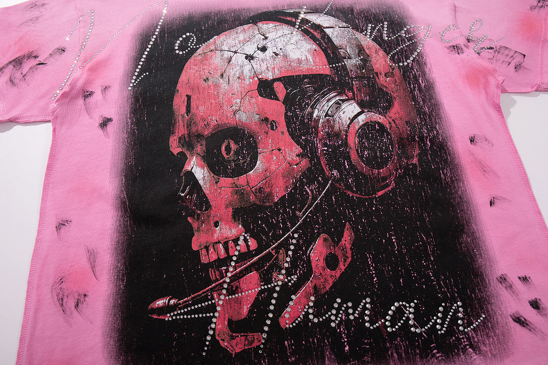 Rare Peace Coastal Vintage Rhinestone Statement Graphic Tee