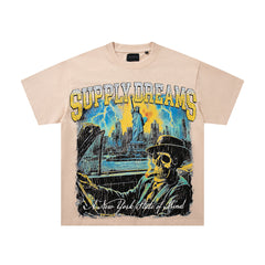 Supply Icon Crystal Logo Vintage Oversized T-Shirt