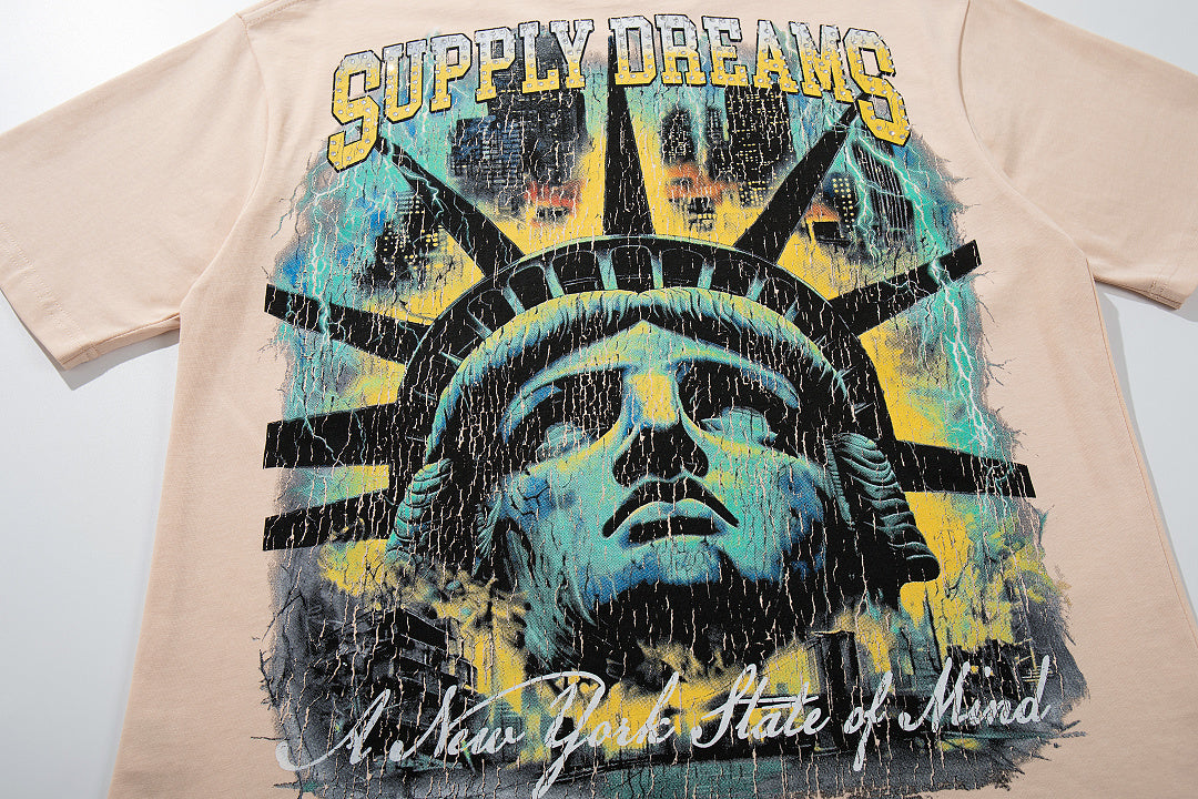 Supply Icon Crystal Logo Vintage Oversized T-Shirt