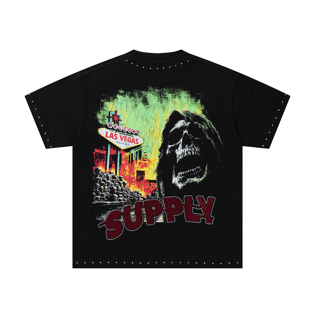 Supply Street Legacy Rhinestone Oversized Graphic Tee