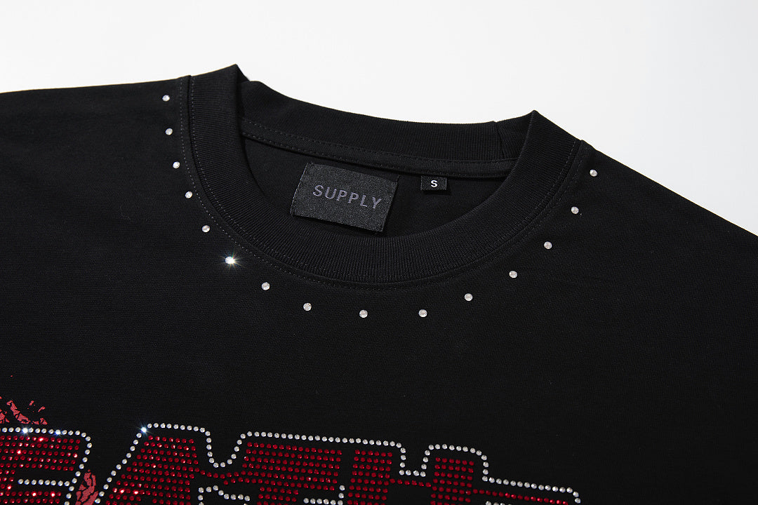 Supply Street Legacy Rhinestone Oversized Graphic Tee