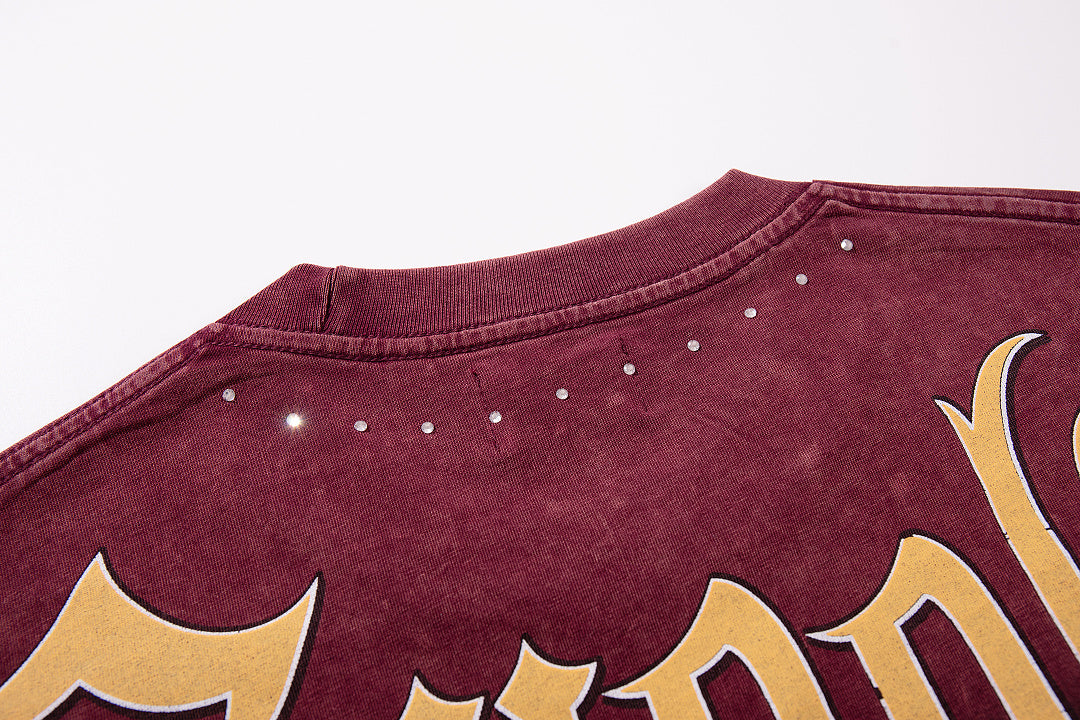 Supply Tee Crystal Logo Oversized Streetwear T-Shirt