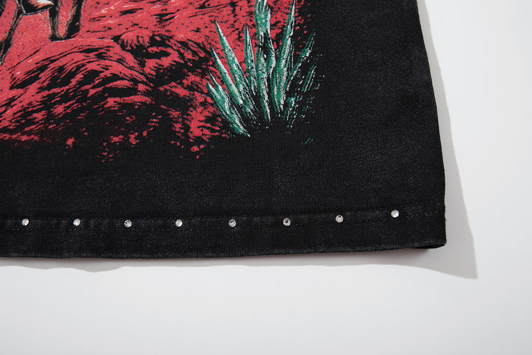 Supply Division Rhinestone Graphic Relaxed Street Tee
