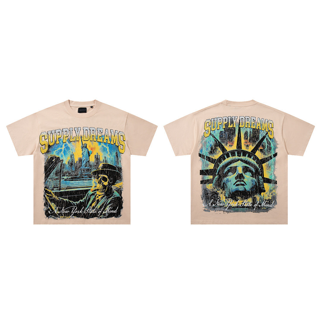 Supply Icon Crystal Logo Vintage Oversized T-Shirt